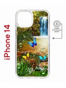 Чехол-накладка Apple iPhone 14  (625959) Kruche PRINT Водопад