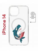 Чехол-накладка iPhone 14 Kruche Magnet Print Акула