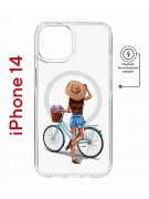 Чехол-накладка Apple iPhone 14  (625959) Kruche PRINT Велосипедная прогулка