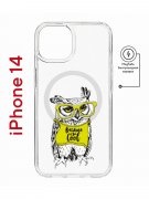 Чехол-накладка Apple iPhone 14  (625959) Kruche PRINT Сова в очках