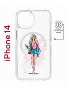 Чехол-накладка Apple iPhone 14  (625959) Kruche PRINT Fashion Girl