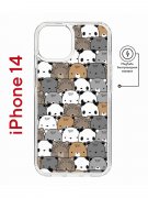 Чехол-накладка Apple iPhone 14  (625959) Kruche PRINT Медвежата