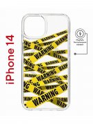 Чехол-накладка Apple iPhone 14  (625959) Kruche PRINT Warning