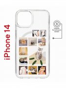 Чехол-накладка Apple iPhone 14  (625959) Kruche PRINT Коты-Мемы