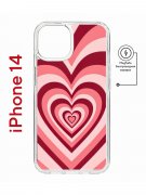 Чехол-накладка Apple iPhone 14  (625959) Kruche PRINT Сердце