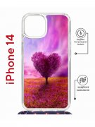 Чехол-накладка Apple iPhone 14  (625960) Kruche PRINT Pink heart