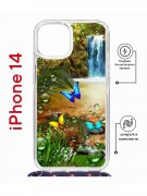 Чехол-накладка Apple iPhone 14  (625960) Kruche PRINT Водопад