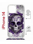 Чехол-накладка iPhone 14 Kruche Magrope Print Sugar Skull