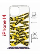 Чехол-накладка Apple iPhone 14  (625960) Kruche PRINT Warning
