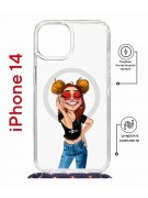 Чехол-накладка Apple iPhone 14  (625960) Kruche PRINT Smiling