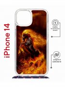 Чехол-накладка Apple iPhone 14  (625960) Kruche PRINT Конь огонь