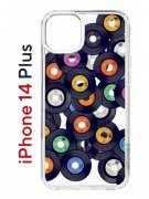 Чехол-накладка Apple iPhone 14 Plus (625954) Kruche PRINT Виниловые пластинки