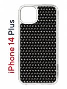 Чехол-накладка Apple iPhone 14 Plus (625954) Kruche PRINT Карбон