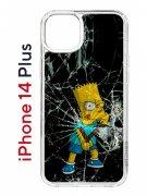 Чехол-накладка Apple iPhone 14 Plus (625954) Kruche PRINT Барт Симпсон