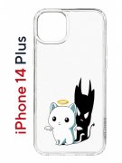 Чехол-накладка Apple iPhone 14 Plus (625954) Kruche PRINT Angel Demon