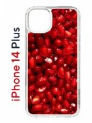 Чехол-накладка Apple iPhone 14 Plus (625954) Kruche PRINT Гранат