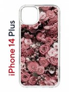 Чехол-накладка iPhone 14 Plus Kruche Print цветы