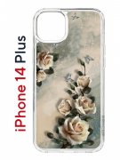 Чехол-накладка Apple iPhone 14 Plus (625954) Kruche PRINT Белые розы