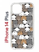 Чехол-накладка Apple iPhone 14 Plus (625954) Kruche PRINT Медвежата