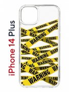 Чехол-накладка Apple iPhone 14 Plus (625954) Kruche PRINT Warning
