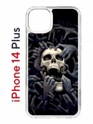 Чехол-накладка Apple iPhone 14 Plus (625954) Kruche PRINT Skull Hands