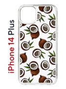 Чехол-накладка iPhone 14 Plus Kruche Print Кокосы
