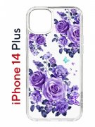 Чехол-накладка Apple iPhone 14 Plus (625954) Kruche PRINT Roses