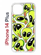 Чехол-накладка Apple iPhone 14 Plus (625954) Kruche PRINT Инопланетянин
