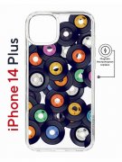 Чехол-накладка Apple iPhone 14 Plus (625965) Kruche PRINT Виниловые пластинки