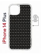 Чехол-накладка Apple iPhone 14 Plus (625965) Kruche PRINT Карбон