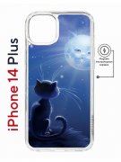 Чехол-накладка Apple iPhone 14 Plus (625965) Kruche PRINT Лунный кот
