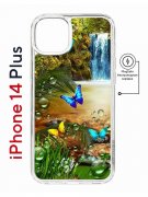 Чехол-накладка Apple iPhone 14 Plus (625965) Kruche PRINT Водопад