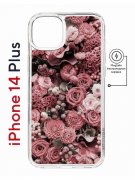 Чехол-накладка Apple iPhone 14 Plus (625965) Kruche PRINT цветы