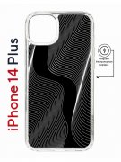 Чехол-накладка Apple iPhone 14 Plus (625965) Kruche PRINT Line black