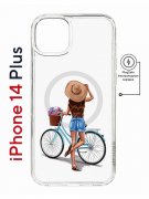 Чехол-накладка Apple iPhone 14 Plus (625965) Kruche PRINT Велосипедная прогулка