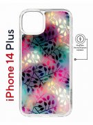 Чехол-накладка Apple iPhone 14 Plus (625965) Kruche PRINT Цветные листья