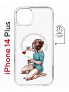 Чехол-накладка Apple iPhone 14 Plus (625965) Kruche PRINT Рисуя любовь