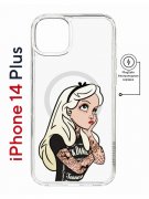 Чехол-накладка Apple iPhone 14 Plus (625965) Kruche PRINT Tattoo Girl