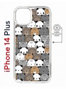 Чехол-накладка Apple iPhone 14 Plus (625965) Kruche PRINT Медвежата