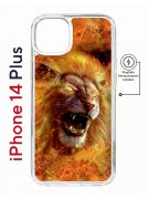 Чехол-накладка Apple iPhone 14 Plus (625965) Kruche PRINT Лев