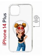 Чехол-накладка Apple iPhone 14 Plus (625965) Kruche PRINT Smiling