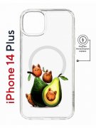 Чехол-накладка Apple iPhone 14 Plus (625965) Kruche PRINT Авокотики