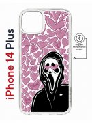 Чехол-накладка iPhone 14 Plus Kruche Magnet Print Любовь и Крик