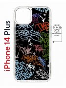 Чехол-накладка iPhone 14 Plus Kruche Magnet Print Граффити
