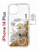 Чехол-накладка Apple iPhone 14 Plus (625965) Kruche PRINT Крафтовые наклейки