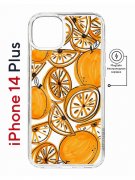 Чехол-накладка Apple iPhone 14 Plus (625965) Kruche PRINT Апельсины