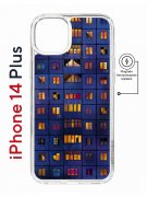 Чехол-накладка Apple iPhone 14 Plus (625965) Kruche PRINT Ночные окна