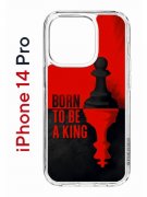 Чехол-накладка Apple iPhone 14 Pro (625958) Kruche PRINT Born to be a King