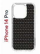 Чехол-накладка Apple iPhone 14 Pro (625958) Kruche PRINT Карбон