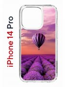 Чехол-накладка Apple iPhone 14 Pro (625958) Kruche PRINT Лавандовый рай